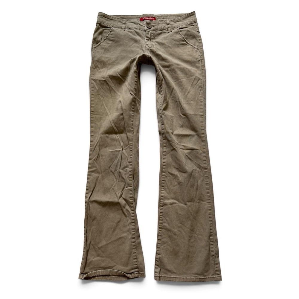 Unionbay Womens Khaki Low Rise Bootcut Pants Y2K Skater Size 7 Taupe JB53704